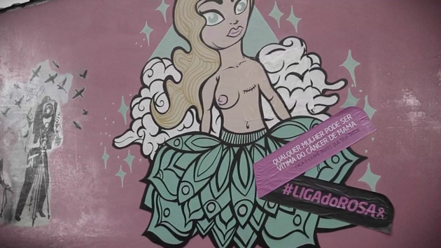 Street Art Sao Paulo prévention cancer du sein