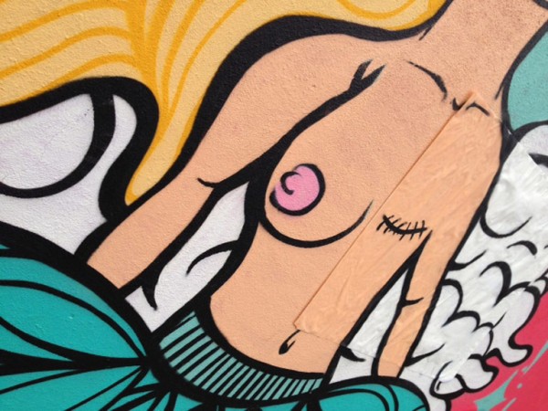 Street Art prévention cancer du sein Sao Paulo